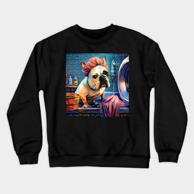 Frenchie Mama Crewneck Sweatshirt by joejdiaz